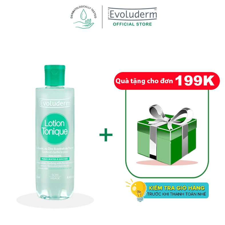 Nước hoa hồng Evoluderm dành cho da hỗn hợp và dầu mụn 250ml