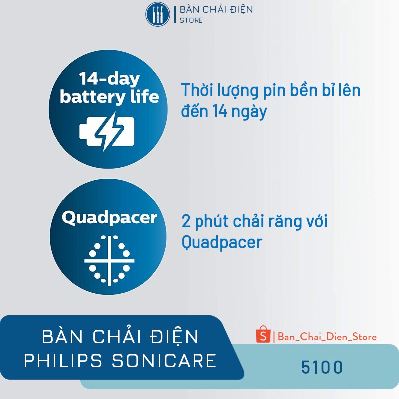 Bàn Chải Đánh Răng Điện Philips Sonicare 5100