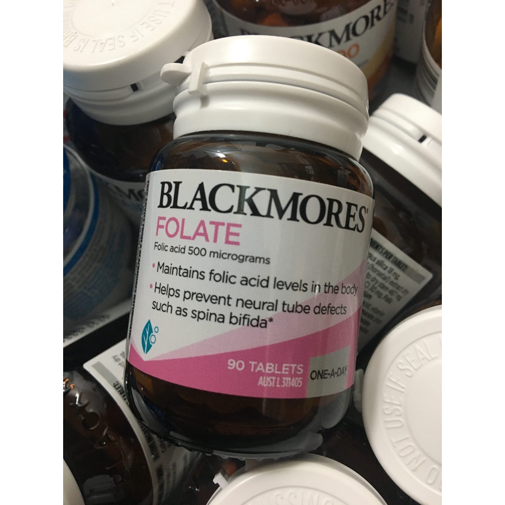 Blackmore Folate 500mcg 90 viên Úc bổ xung axitfolic của Úc