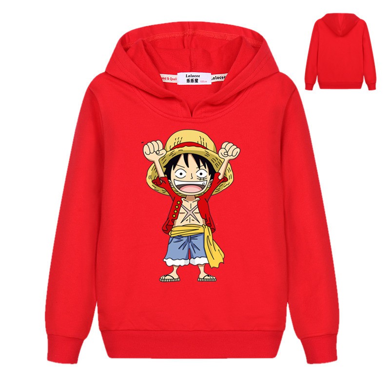 Áo Hoodie In Hình Nhân Vật One Piece Cá Tính Cho Bé