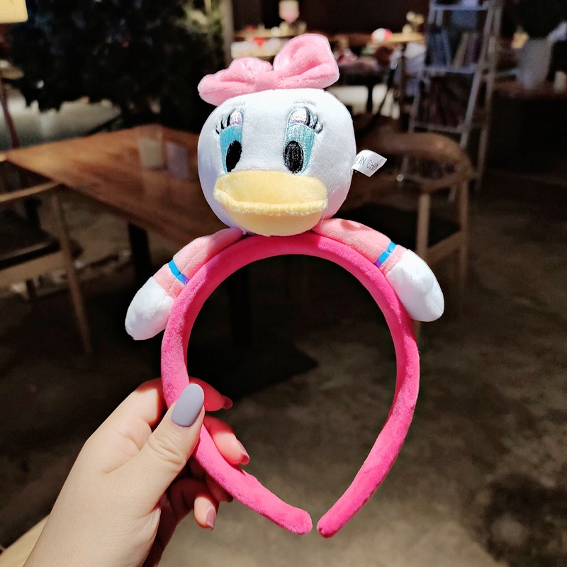 Băng Đô Rửa Mặt Hình Vịt Donald/Chuột Mickey Nhồi Bông Dễ Thương Kiểu Hàn Quốc