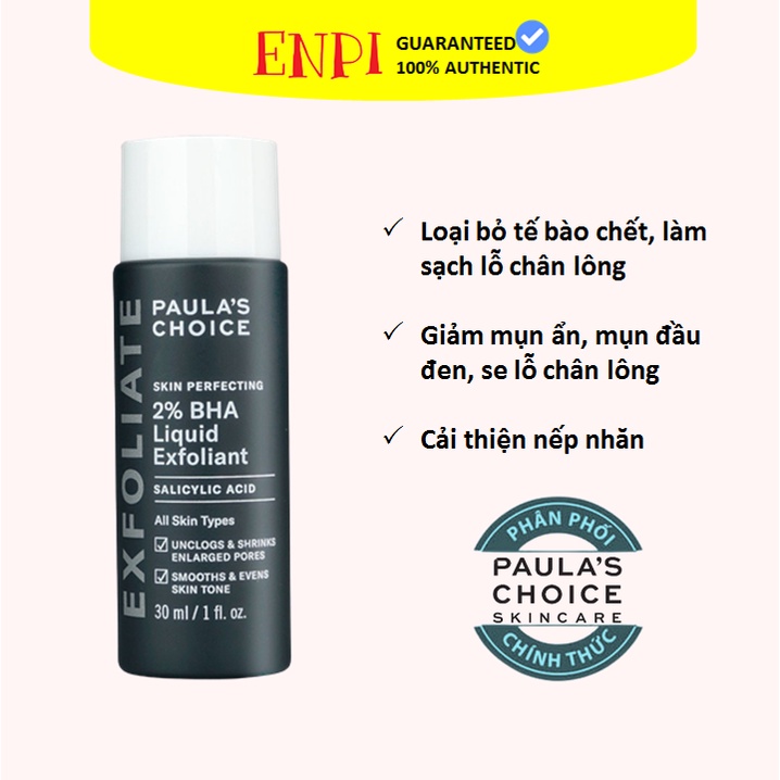 Tẩy da chết hóa học Paula's Choice Skin Perfecting 2% BHA Liquid Exfoliant