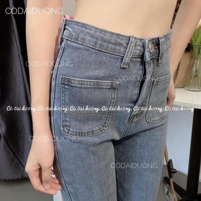 Quần jeans túi trước ôm xắn gấu siêu cute