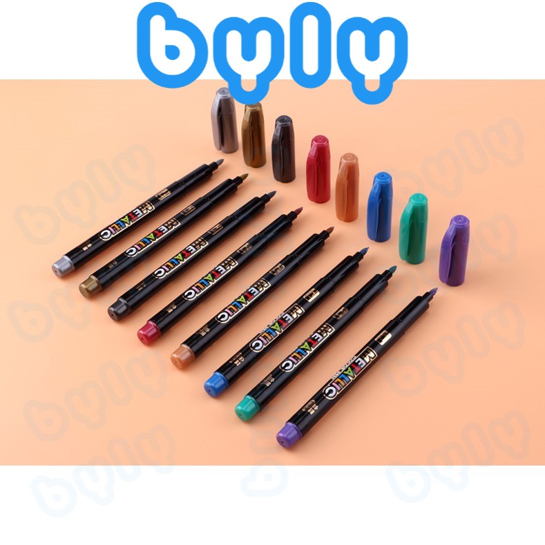 Hộp Bút Lông Nhũ Metallic 8 Màu - Color Pen BAOKE | MP570