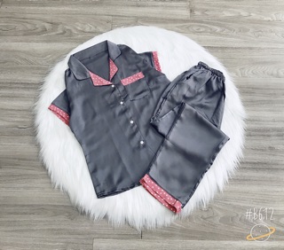Bộ lụa satin quần dài áo cộc bao đẹp, rẻ
