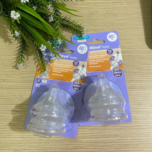 Set 2 núm Lansinoh size M hàng chính hãng