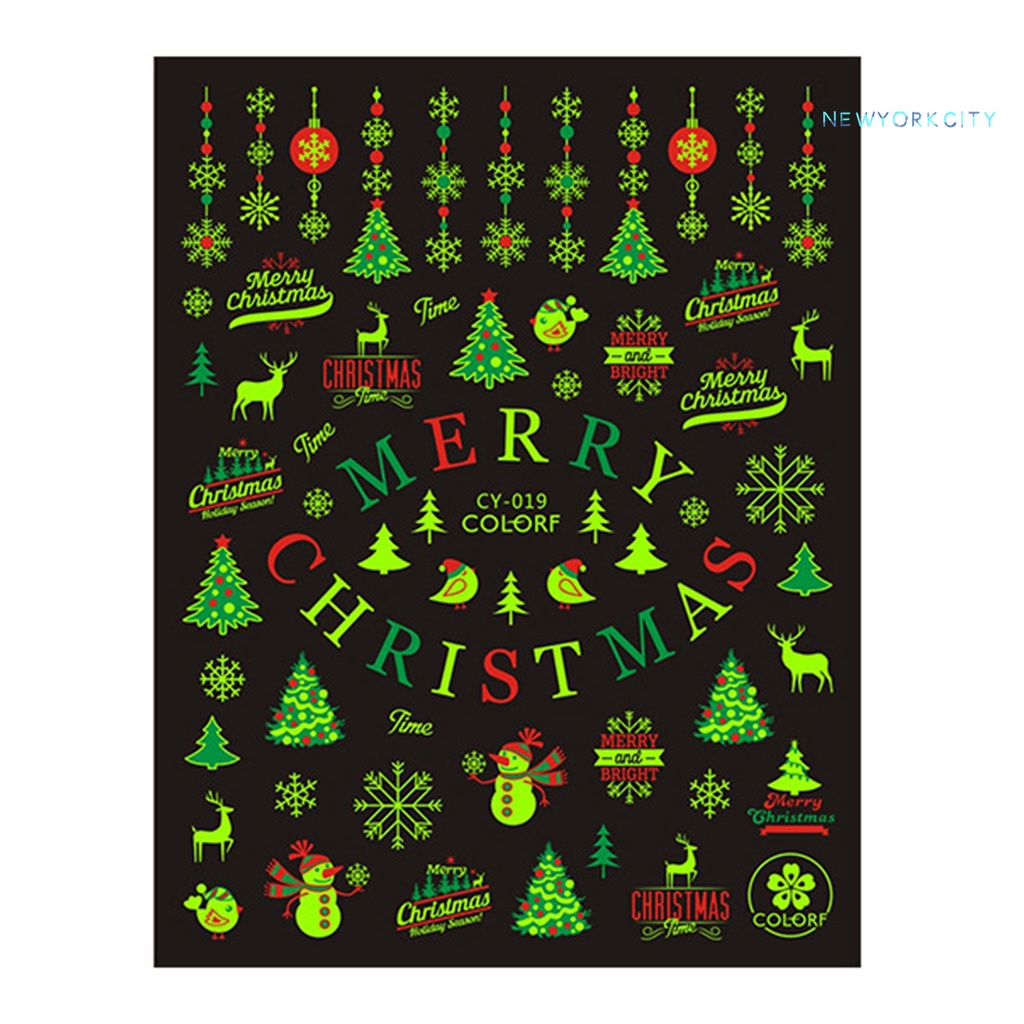 1 Tờ Nhãn Dán Móng Tay Hình Bông Tuyết Thân Thiện Với Môi Trường