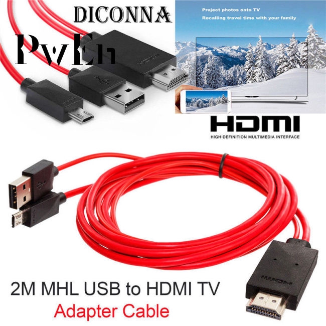 Micro USB to HDMI 1080P HD TV Cable Adapter for Android Samsung Phones 11PIN