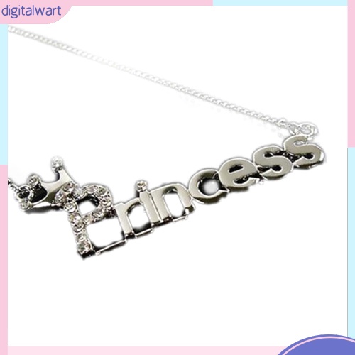 Dây chuyền kim loại mặt chữ đính đá thời trang cho nữ