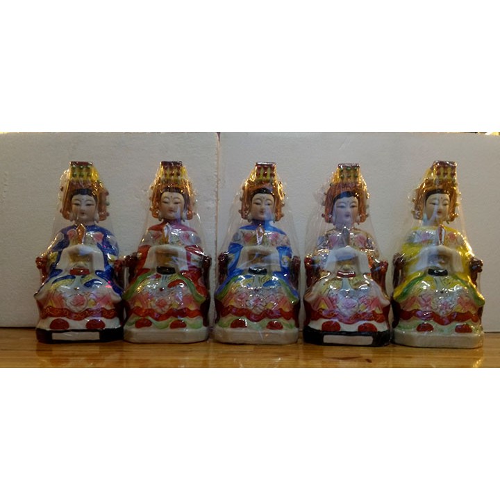 Bộ Tượng 5 Bà Ngủ Hành Nương Nương Bằng Sứ 12 In