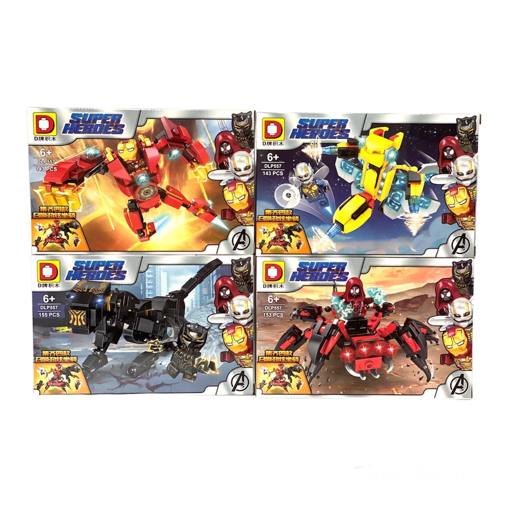 Bộ đồ chơi Lego lắp ghép xếp hình Iron Man, marvel lắp ráp 8IN1 hàng cao cấp No.2053 Super Heroes