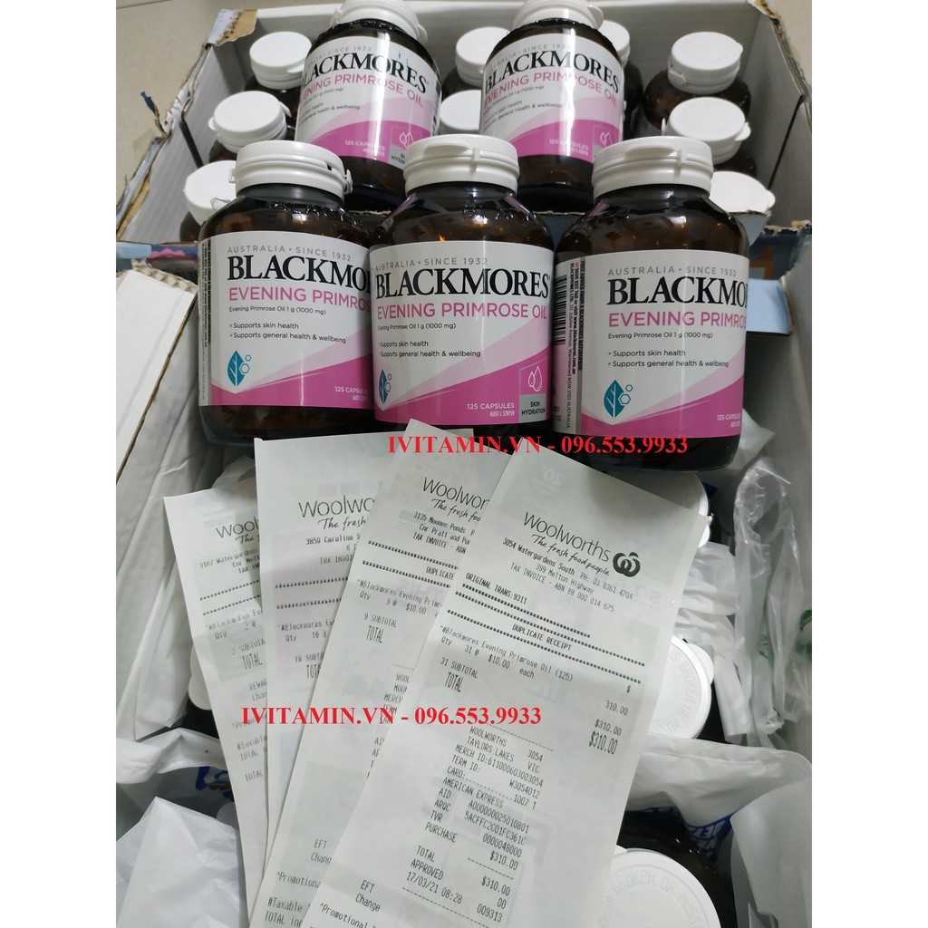 [Date 2024] Tinh dầu hoa anh thảo Evening Primrose Oil Blackmores Úc cân bằng nội tiết 125 viên 190 viên | Thế Giới Skin Care
