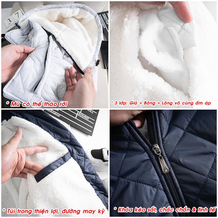 [Hàng Loại 1] Áo Gió Lót Lông Cừu 3 Lớp, Hàng Chất Lượng Cao, Dành Cho Cả Nam Nữ | BigBuy360 - bigbuy360.vn