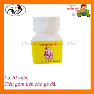Tiêu kén ông già-lọ 20 viên-giúp giảm tình trạng sưng,phù nề sau khi gà đá về.