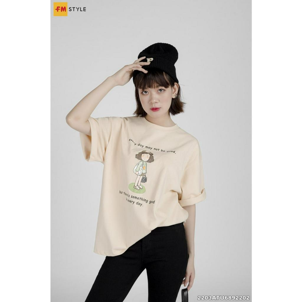 Áo thun tay lỡ form rộng FM STYLE đẹp oversize chất vải cotton mềm mịn thiết kế hình in dễ thương nhiều màu 210120021