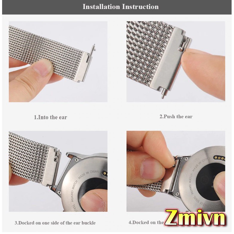 Dây đồng hồ Milanese Loop đủ size - Thép Không Gỉ