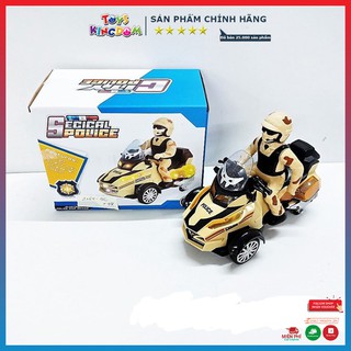 Xe đồ chơi, xe máy chở cảnh sát chạy pin có nhạc và đèn cỡ lớn no.2268-9