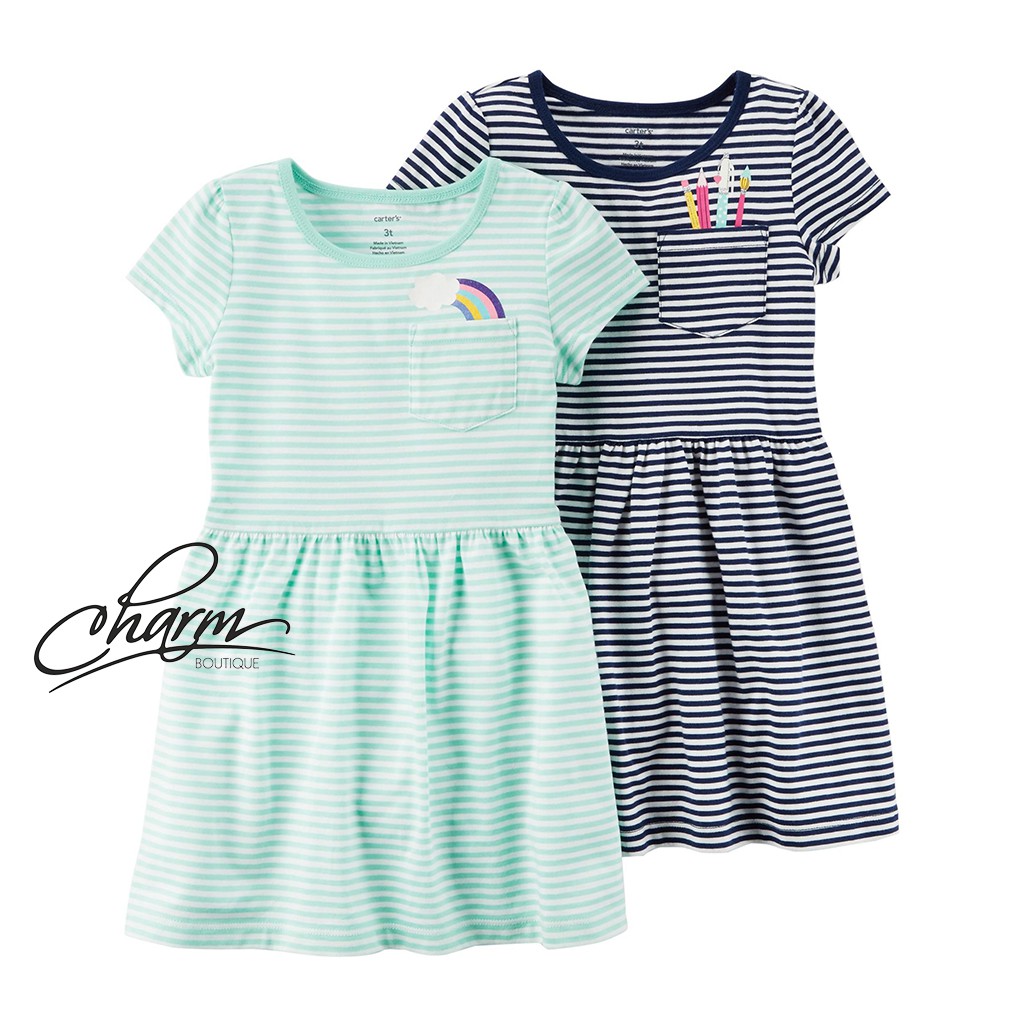 Váy Cho Bé Gái, Đầm Bé Gái Thun CARTER'S Chính Hãng