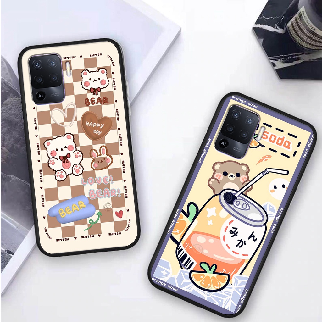 Ốp lưng Oppo A94 in hình 3D GẤU cute be@r, soda, happy day cực hot ,thời thượng