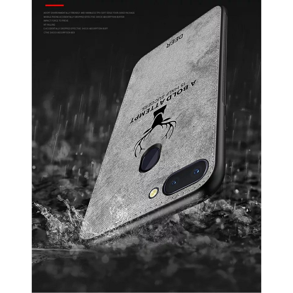 Ốp lưng Oppo A12 / Oppo A5s / A7 dùng chung vải đầu hươu thời trang cao cấp