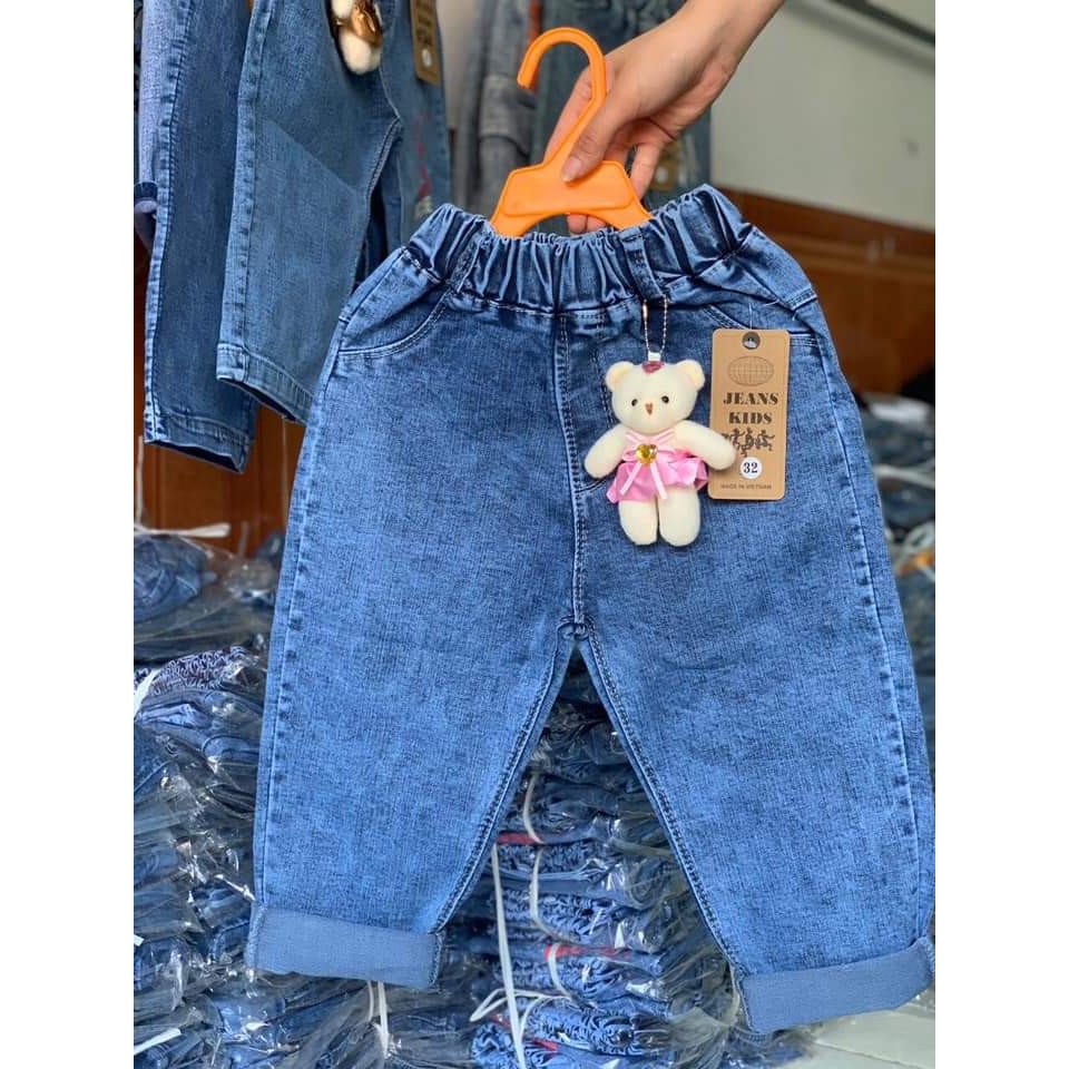 Quần jeans lửng cho bé gái 18-32kg