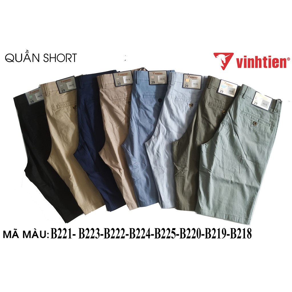 Quần Short Nam Chất Đũi Vĩnh Tiến 8 Sắc Màu S315