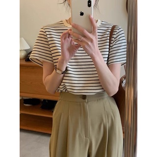 Áo thun tăm gân kẻ 52202 CHERRY COCO