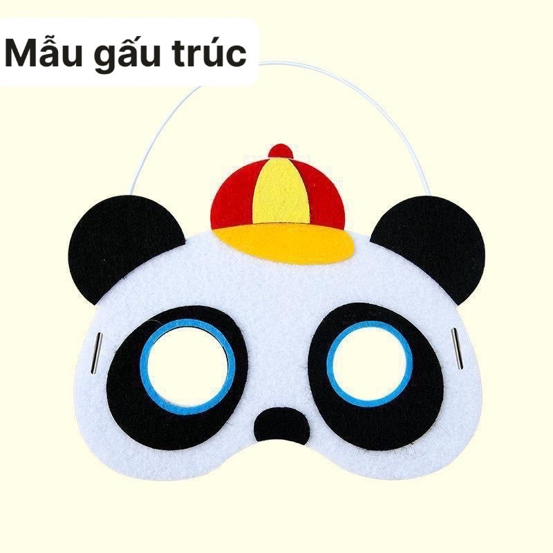 Mặt nạ vải hình thú cho bé, mặt nạ trung thu DIY cho bé, mặt nạ cho bé nhập vai