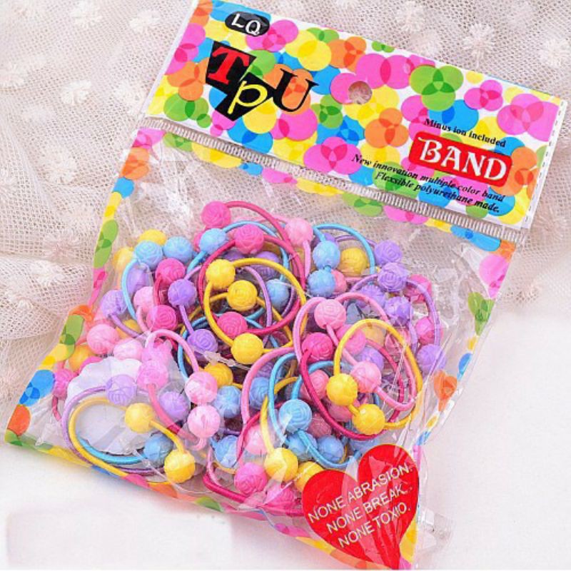 SET 50 CÁI | CHUN BUỘC TÓC CHO BÉ MIX NHIỀU MÀU | VIDEO THẬT | KISS PLAZA