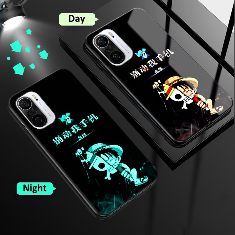 Ốp Điện Thoại Cứng Hiệu Ứng Dạ Quang Hình ONE PIECE Cho Xiaomi Poco F3 Redmi K40 Gaming Redmi K40 K40 Pro Redmi 9A 9T Poco M3 Pro 5G Poco X3 GT