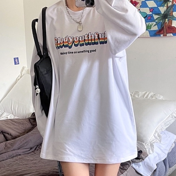 Áo thun tay dài form rộng ,áo phông dài tay chất cotton dày đẹp in hình CLODY