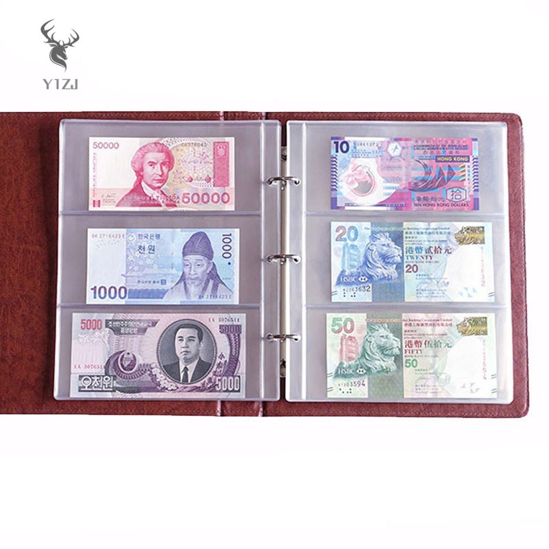 Set 2 Túi Đựng Album Hình Tiền Đô La Bằng Nhựa Pvc