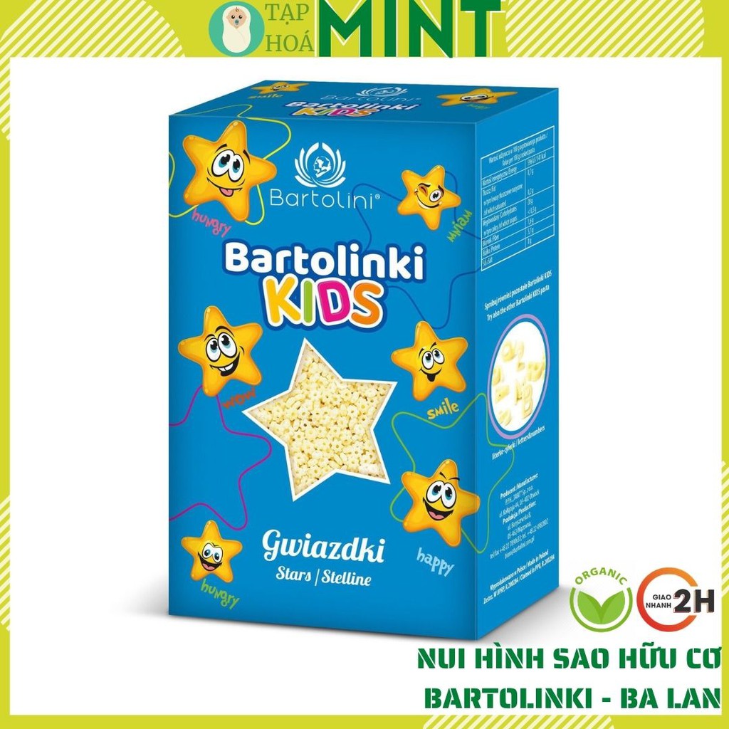 Mì nui hình ngôi sao Bartolinki 250g cho bé ăn dặm - Tạp hoá mint