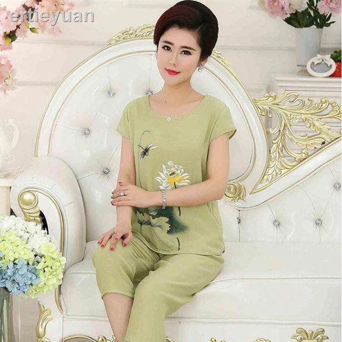 Plus Bộ Đồ Ngủ Pijamas Vải Lanh Cotton Size Lớn Cho Nữ Mujer Xl Xxl Xxxl 4xl