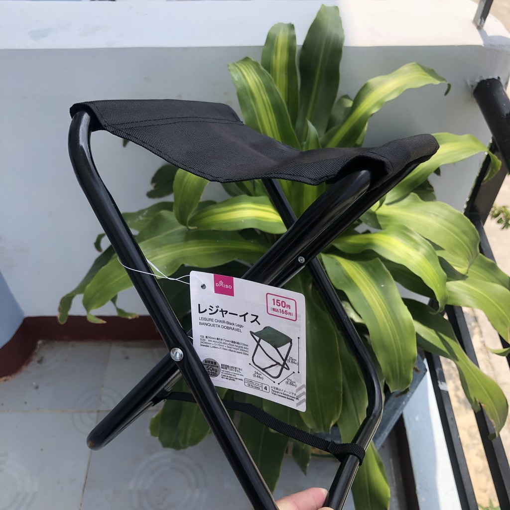 Ghế gấp gọn Daiso, Ghế xếp dã ngoại nhỏ gọn, du lịch, câu cá, picnic | BigBuy360 - bigbuy360.vn