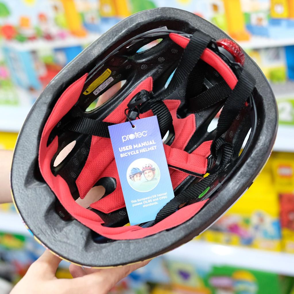 Nón bảo hiểm cho bé gái Protec Smile WT024, cho trẻ em từ 2-12 tuổi, có vòng chỉnh size, họa tiết đáng yêu