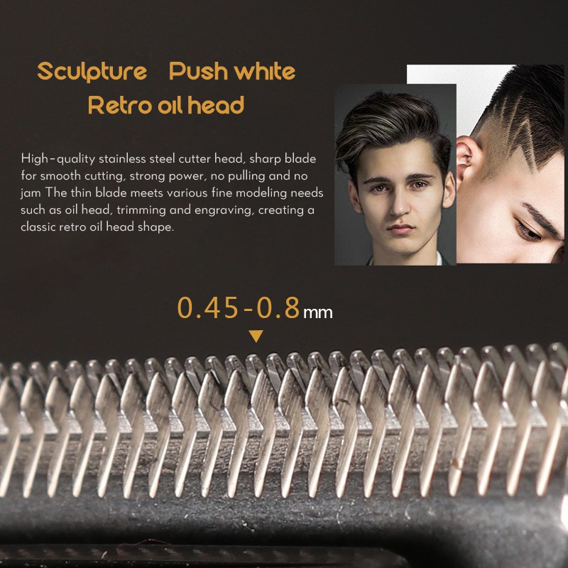 Tông đơ cắt tóc Kemei KM-1951 lưỡi cắt bằng thép không gỉ chất lượng cao