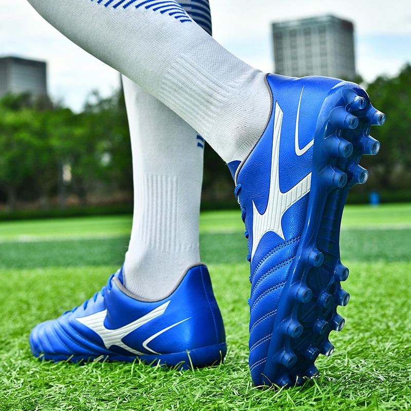 (4 colors)2022 new FG⚽Giày bóng đá thể thao ngoài trời cho thanh niên, giày tập bóng đá, giày bóng đá chống va đập size EU: 35-44