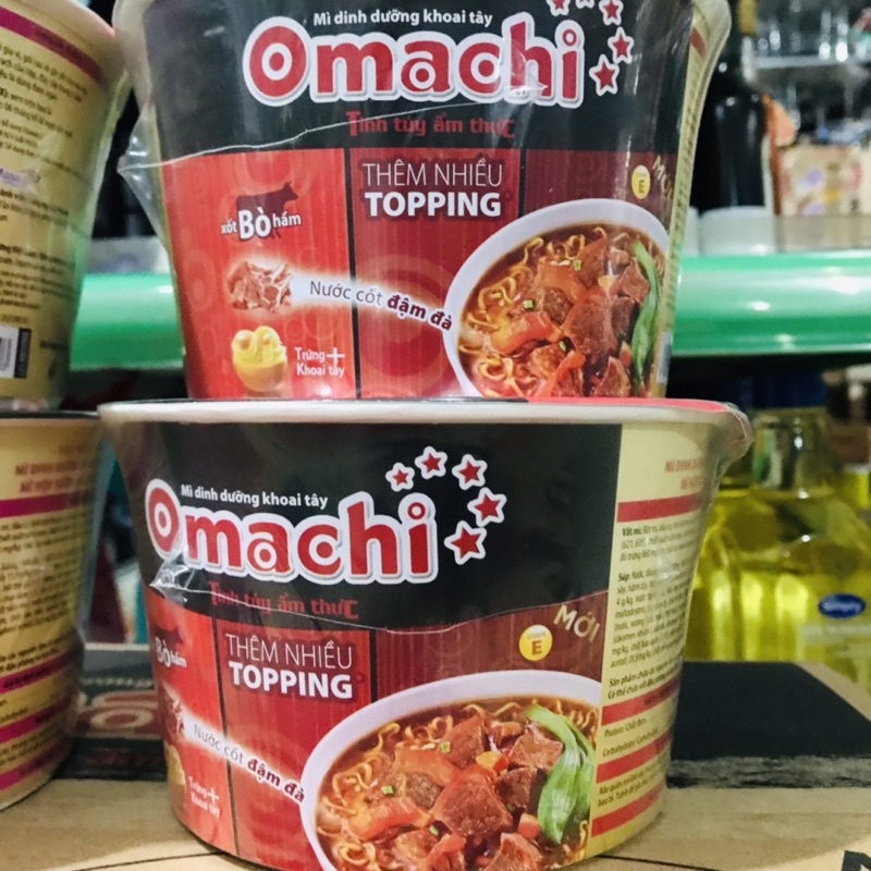 Hộp Mì Khoai Tây Omachi Xốt Spaghetti/ Xốt Bò Hầm