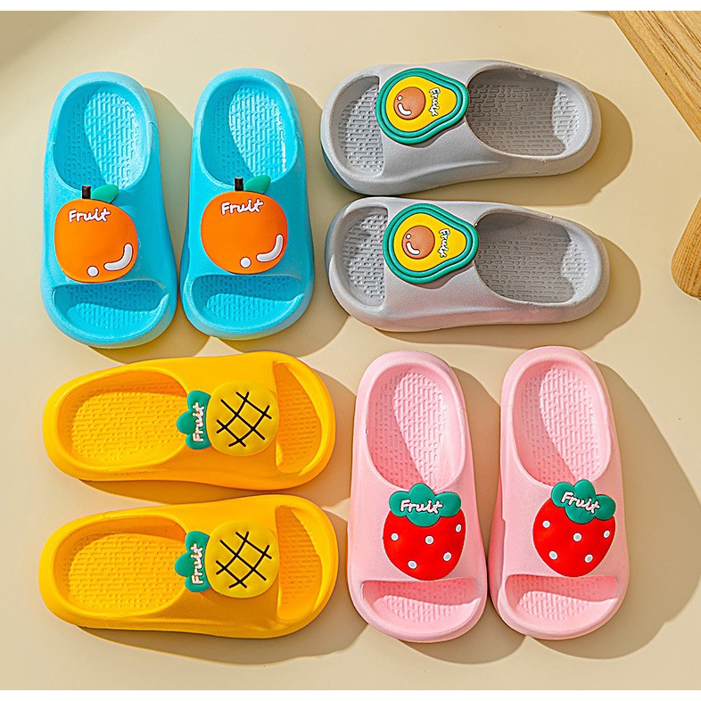 Dép cho bé trai bé gái nhiều màu, nhiều họa tiết Hoa Quả đáng yêu, dép siêu nhẹ chống trơn trượt - TD25