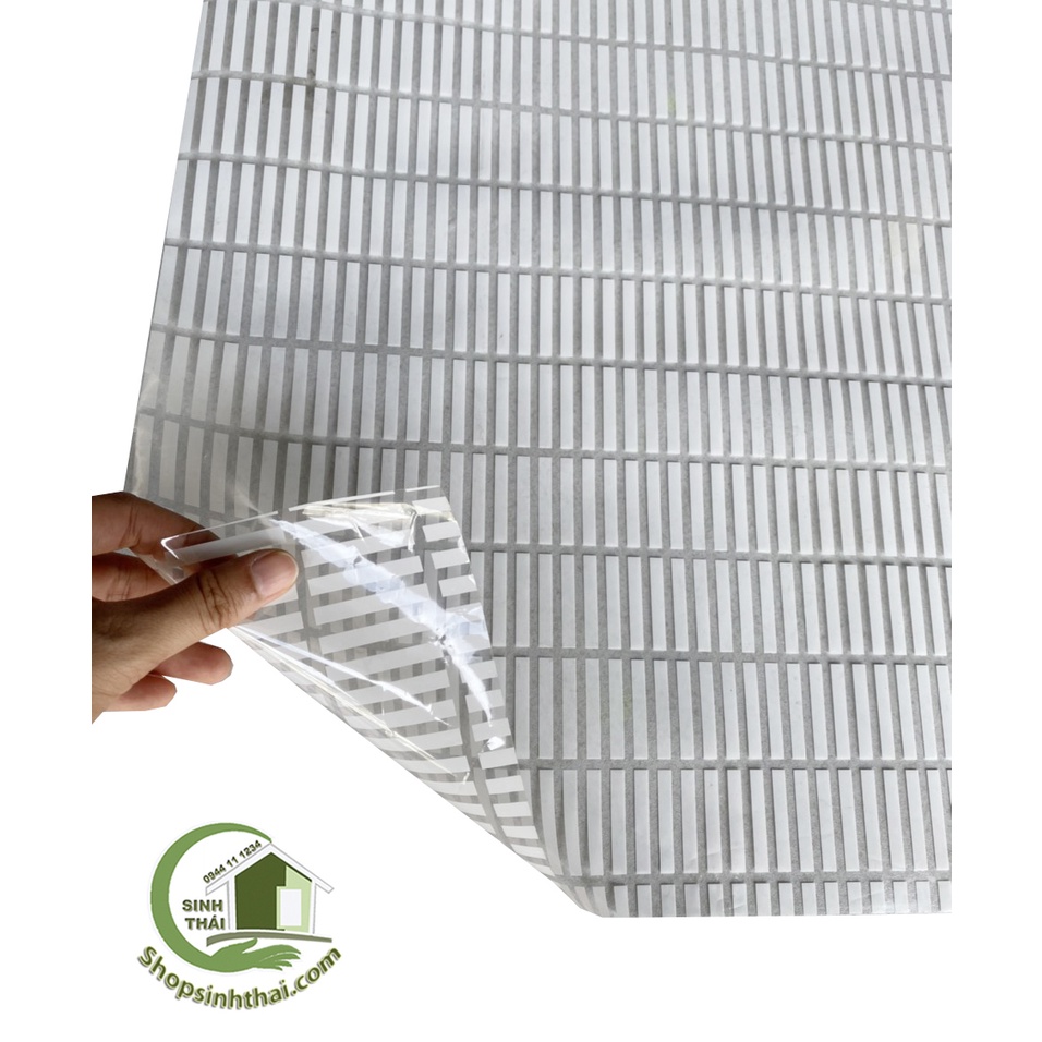 Giấy decal dán kính kẻ sọc ngắt quãng màu trắng  có sẵn keo