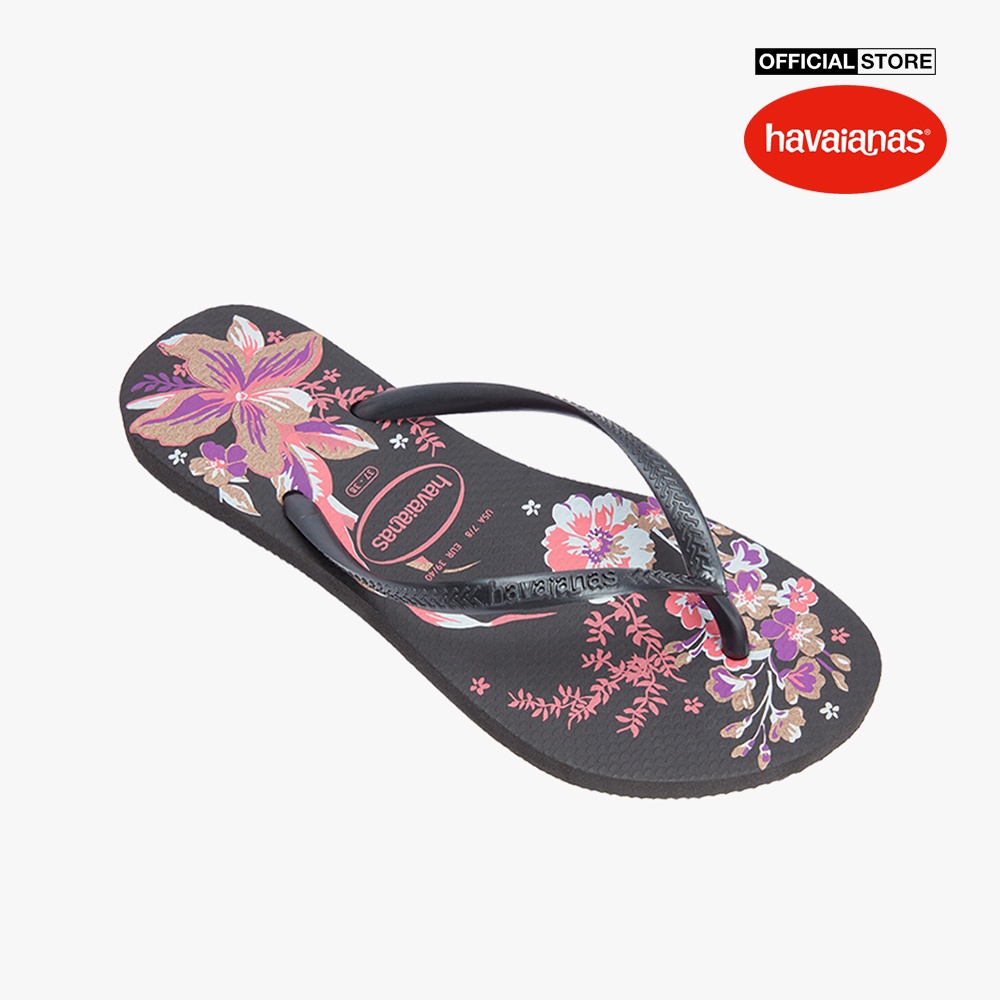 HAVAIANAS - Dép nữ Slim Organic II Tropical Flower 4146337-0090