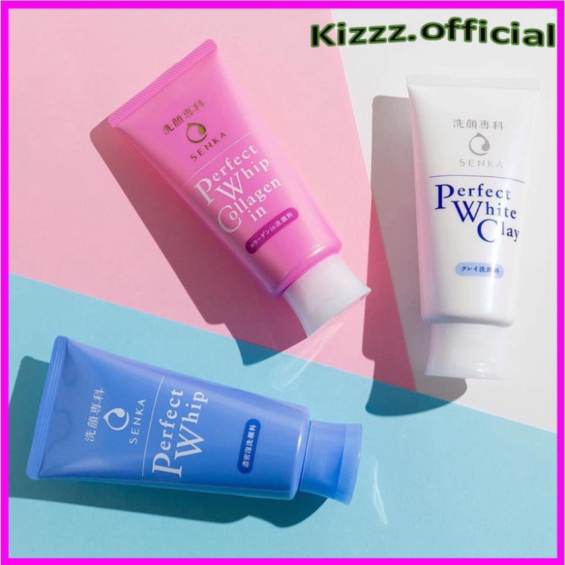 Sữa rửa mặt tạo bọt chiết xuất tơ tằm trắng Senka Perfect Whip 120g | BigBuy360 - bigbuy360.vn