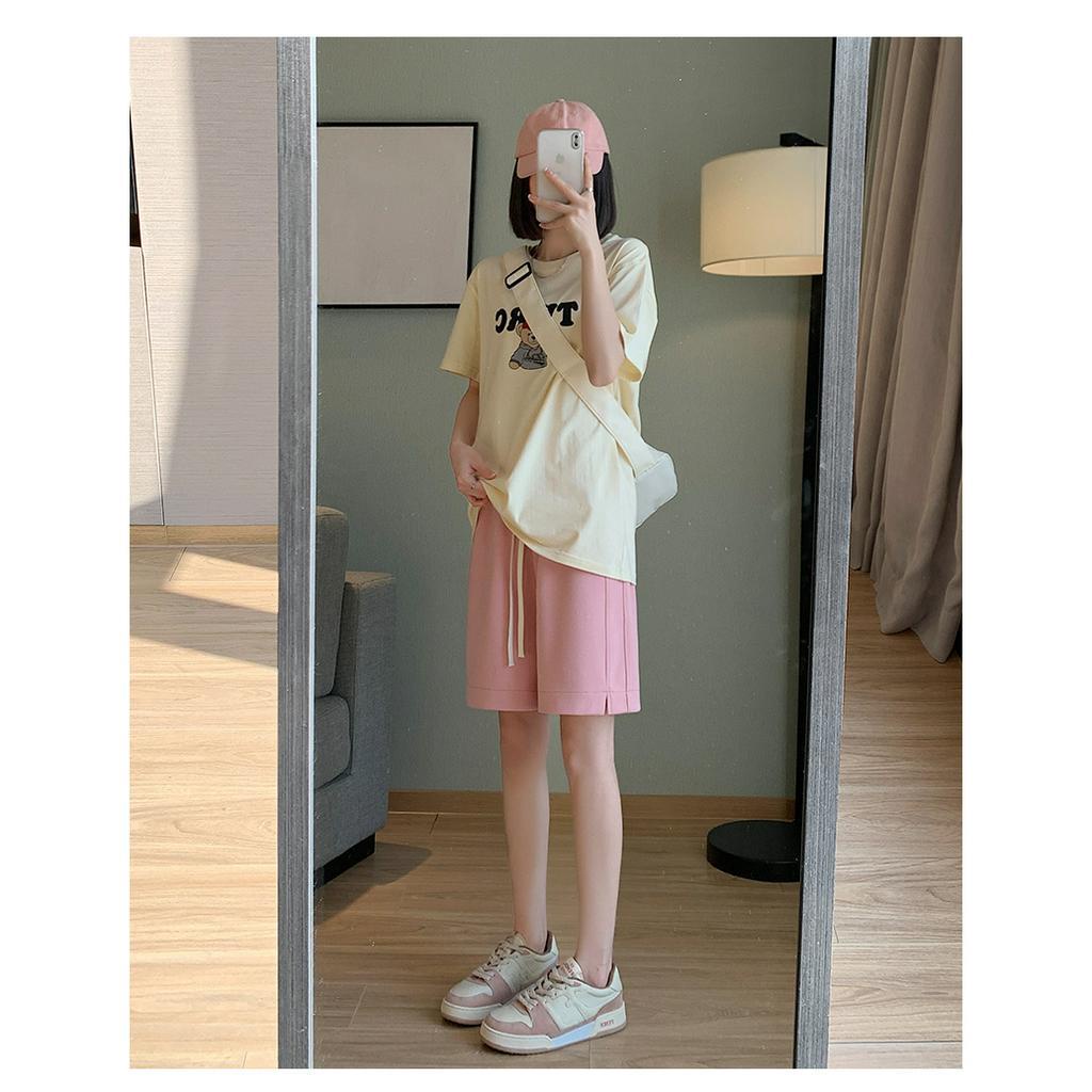 Ethelgirl Quần Short Nữ Lưng Cao Ống Rộng Kiểu Hàn Quốc Với 4 Màu Sắc Chọn Lựa