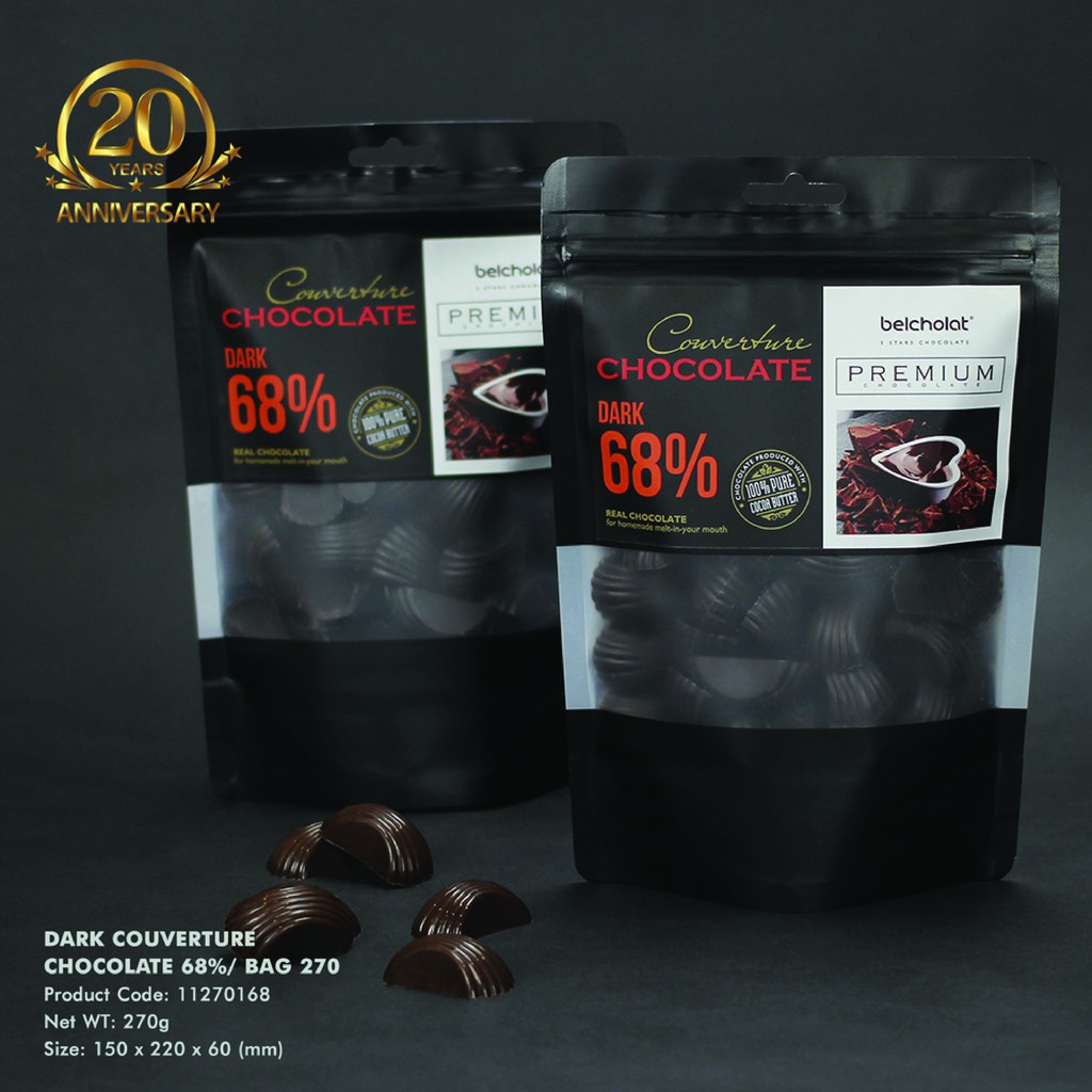 Bitter Couverture Chocolate 68%/ Bag 270g