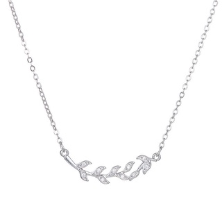 Dây Chuyền dáng ngắn mặt hình cành cây ô liu đính đá ANTA_Jewelry - ATJ7016