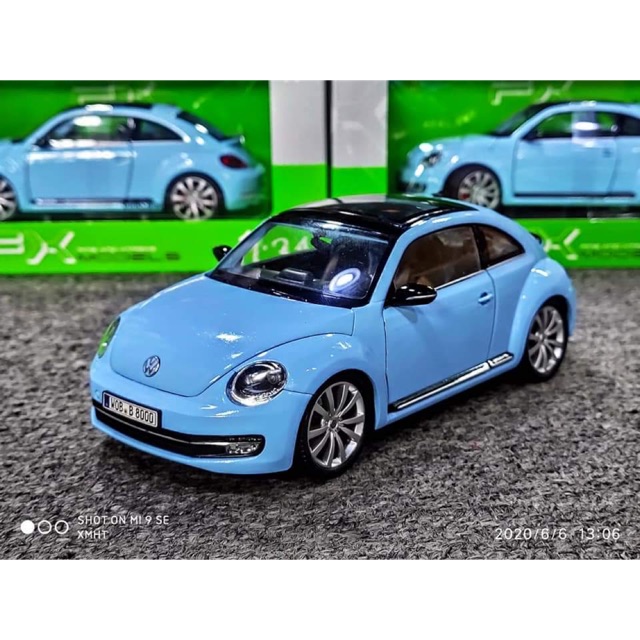 Xe Mô Hình Volkswagen Beetle 2013 1:24 Welly (Xanh)