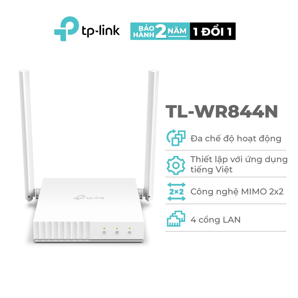 [Hỏa Tốc] Bộ Phát Wifi TP-Link TL-WR844N Đa Chức Năng 4in1 Chuẩn N 300Mbps | BigBuy360 - bigbuy360.vn