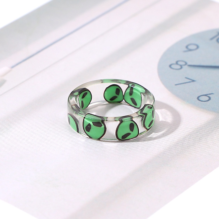 [Bán Chạy] [Nhẫn Nhựa Resin Đơn Giản Hình Chú Ếch Vệ Tinh Chi Chi] [Nhẫn Siêu Mỏng Mịn Thanh Lịch] Trang Sức Đáng Yêu Cho Bạn Nữ]