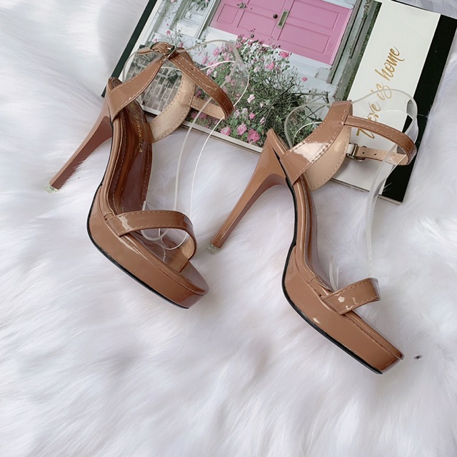 [Sỉ giày VNXK ] Giày sandal cao gót 12p quai ngang gót Nhọn mẫu mới siêu tôn dáng